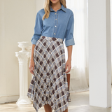 The Frankie Plaid Handkerchief Hem Skirt