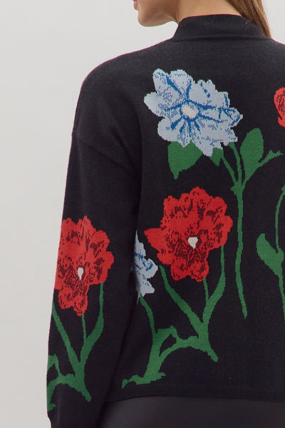 the Emily Floral Printed Sweater