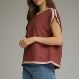 The Jessica Stripe Trim Top