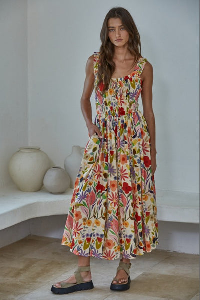 Palm Springs Floral Dress