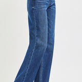 High Rise Straight Leg Denim Tummy Control - Risen Jeans - D8