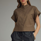 The Maris Pop Collar Button Top