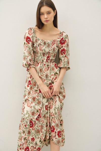 the Caroline Fall Floral Dress