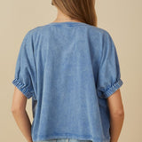 The Maya - Top Blue Mineral Wash