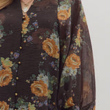 The Willow - Brown Floral Top