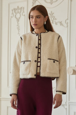 the Cassidy Sherpa Snap Coat