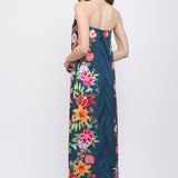 The Alicia Floral Strapless Maxi Dress