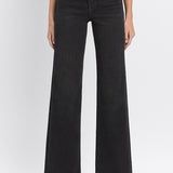 High Rise Loose Fit Black Denim - Flying Monkey Jeans - B4