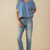 The Maya - Top Blue Mineral Wash