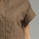The Maris Pop Collar Button Top