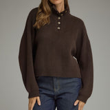 The Paulina Button Sweater
