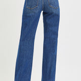High Rise Straight Leg Denim Tummy Control - Risen Jeans - D8