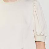 The Julien Satin Bubble Sleeve Top