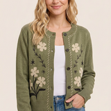 The Sally Floral Stitched Cardigan