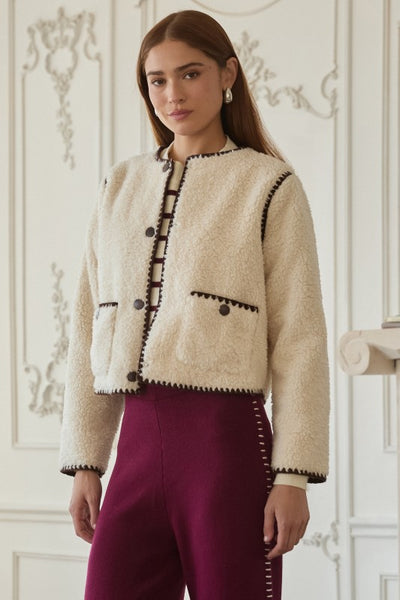 the Cassidy Sherpa Snap Coat