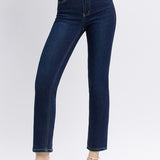 High Rise Slim Straight Ankle Dark Denim - Vervet Jeans   H2