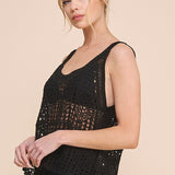 The Emily Black Crochet Top