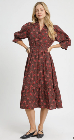 the Ollie Brown Floral Dress