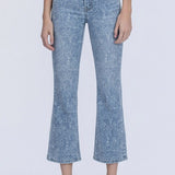 Floral Print High Rise Crop Jeans - Vervet Denim - A8