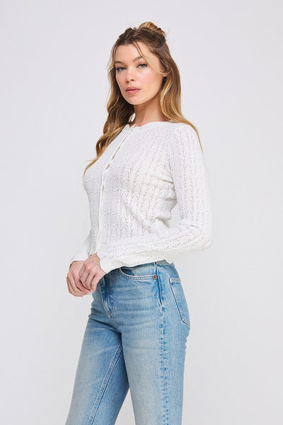 the Logan - white cardigan