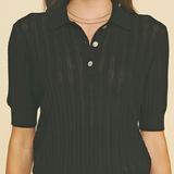 The Penelope Knit Collared Top