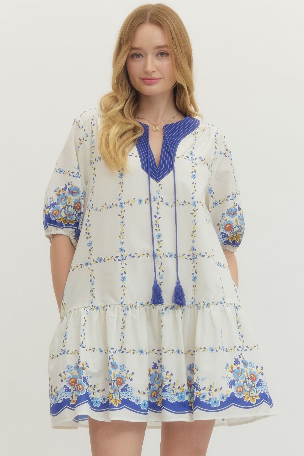 The Lottie Floral Mini Dress with Puff Sleeves – Pennybird
