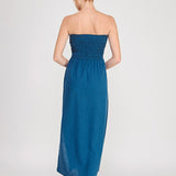 The Cameron Strapless Smocked Dress