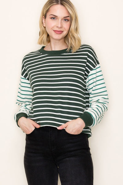 the Angie - Green Stripe