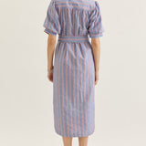 The Cora Chambray Stripe Midi Dress