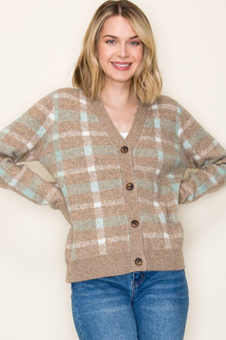 the Leah Plaid Cardigan