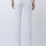 Mid Rise Slim Straight White Jeans - Vervet Denim - B1