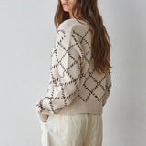 The Georgie Diamond Stitch Cardigan