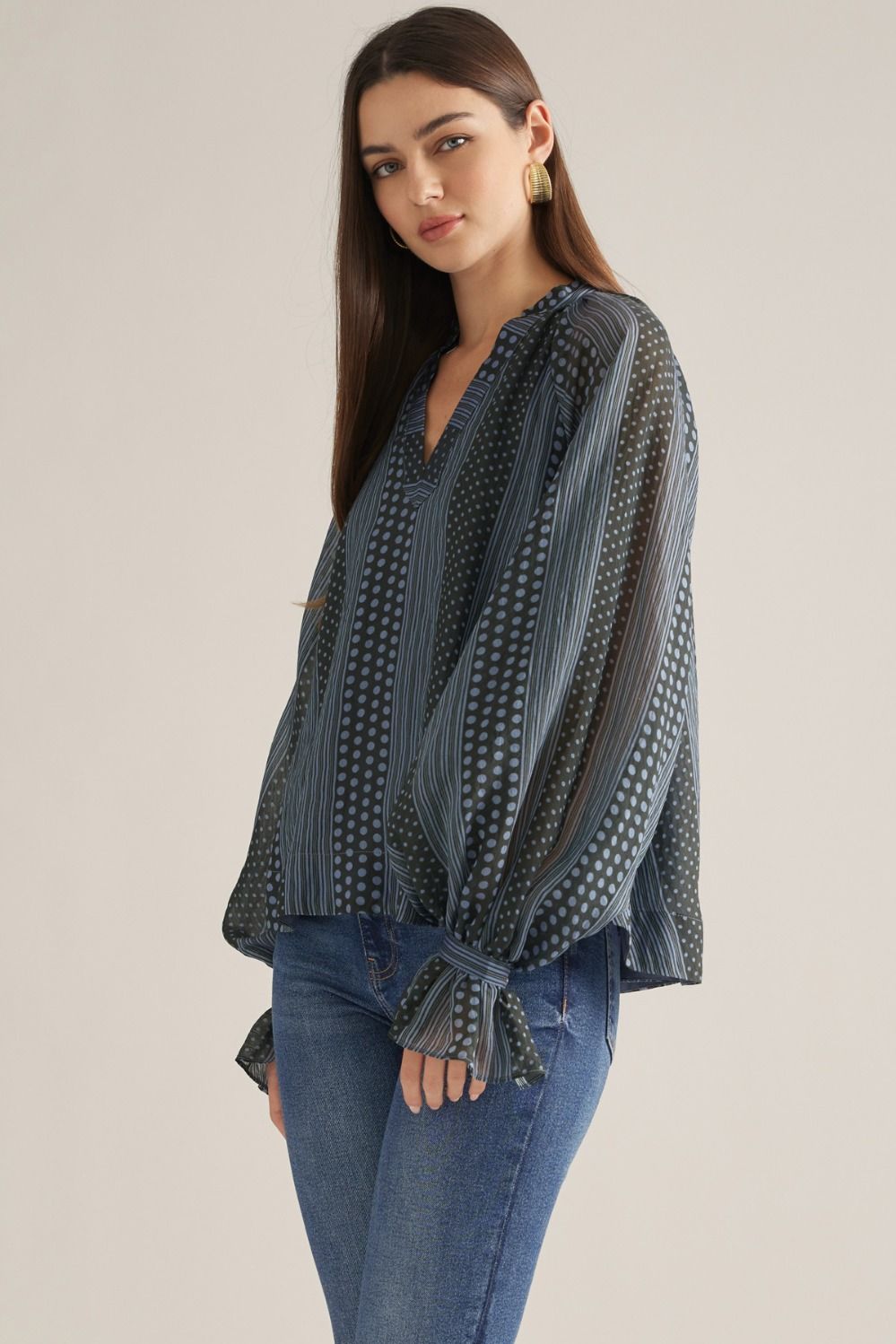 The Evelyn Mix Print Blouse