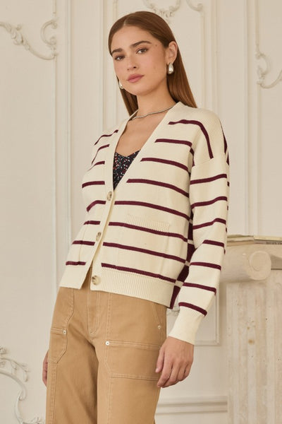 the Elise Striped Cardigan