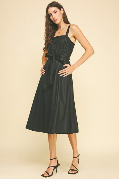 the Dylan - Black Faux leather dress