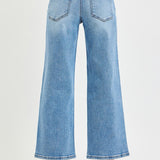 Embroidered Detail High Rise Crop Wide Leg - Risen Jeans - B5