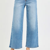 Embroidered Detail High Rise Crop Wide Leg - Risen Jeans - B5