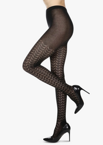 Pelerine Sweater Tights - Black