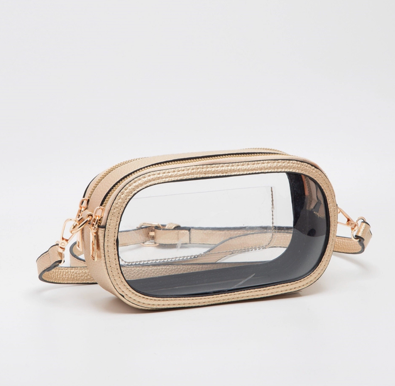 Double Zipper Oval Clear Gameday/Stadium Bag