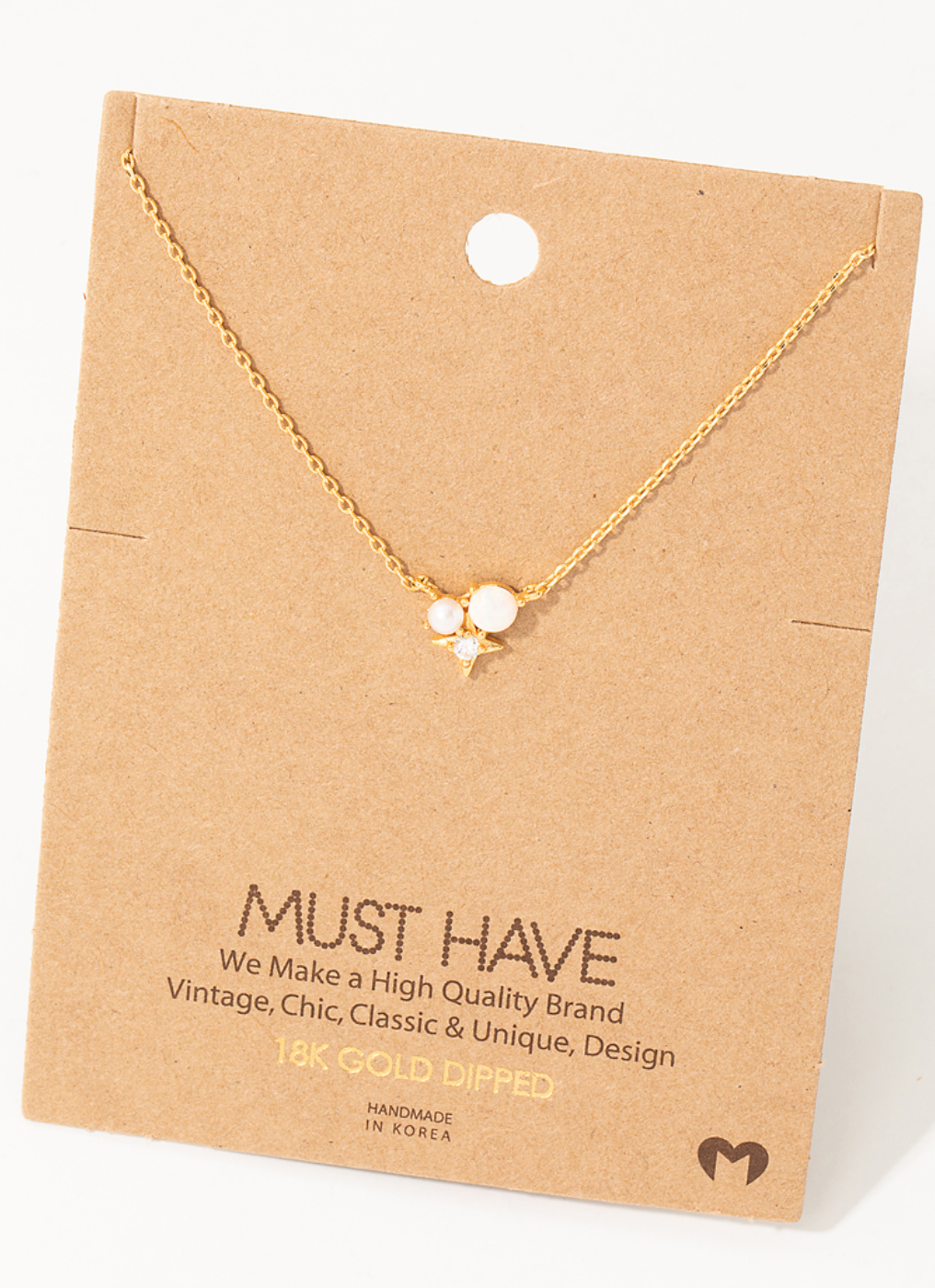 Mini Opal Star Stud Charm Necklace