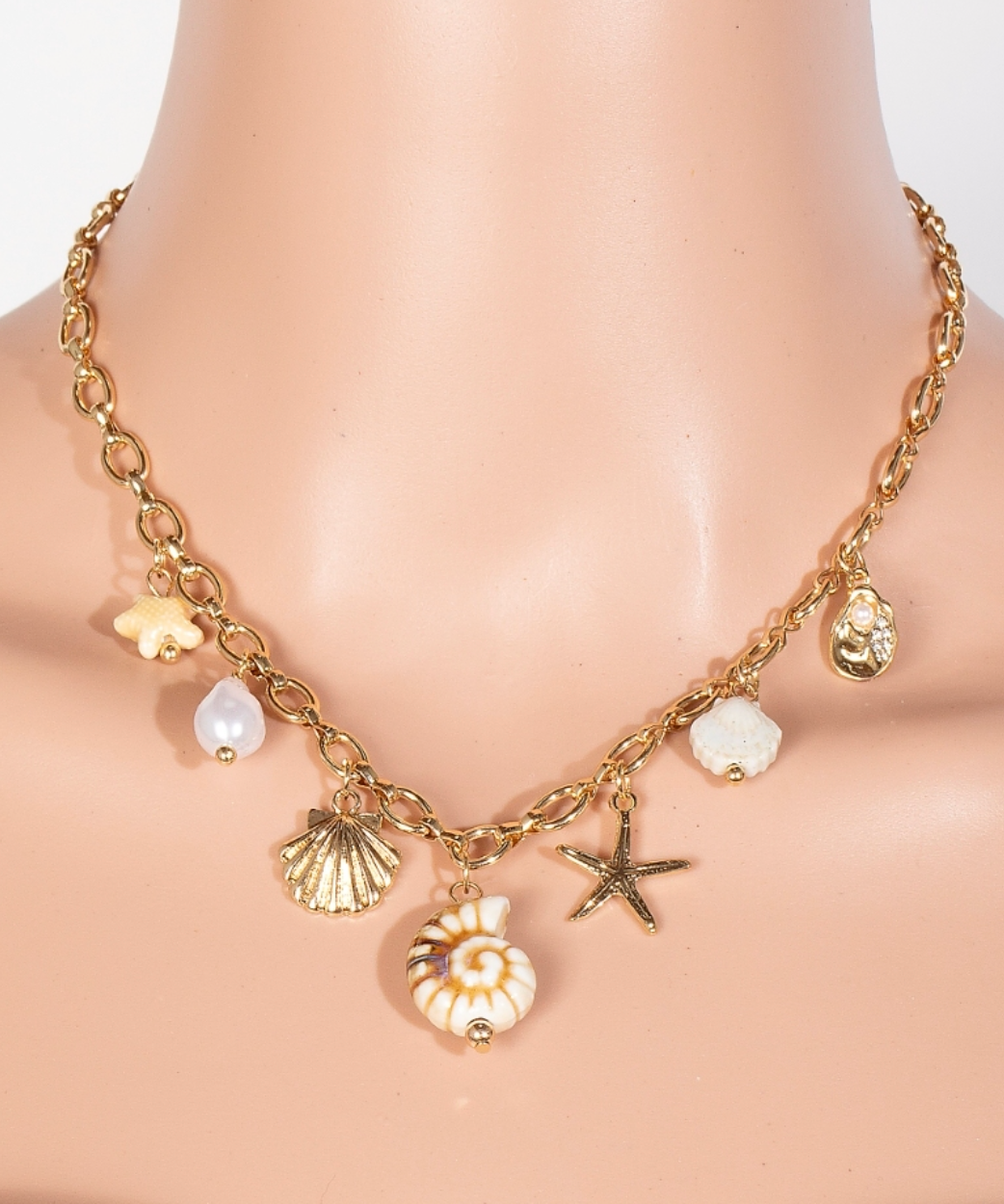 Sea Life Charms Chain Necklace