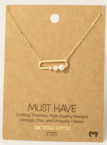 Oval Pendant Necklace