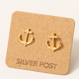 Anchor Stud Earrings