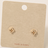 Pave Clover Stud Earrings