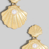 Clam Shell Dangle Earrings