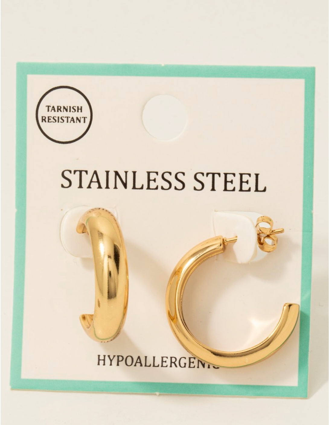 Gold Rounded Hoop Earrings