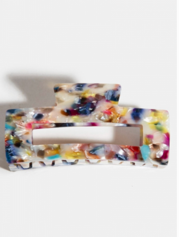Multi Colored Rectangle Hair Claw