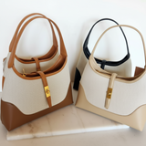 The Monaco Canvas and Leather Shoulder Bag