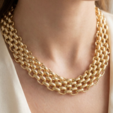 Chunky Layered Gold Chain Necklace