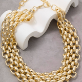 Chunky Layered Gold Chain Necklace